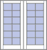Vendbar århus dobbelt glasdør monteret med dørlås